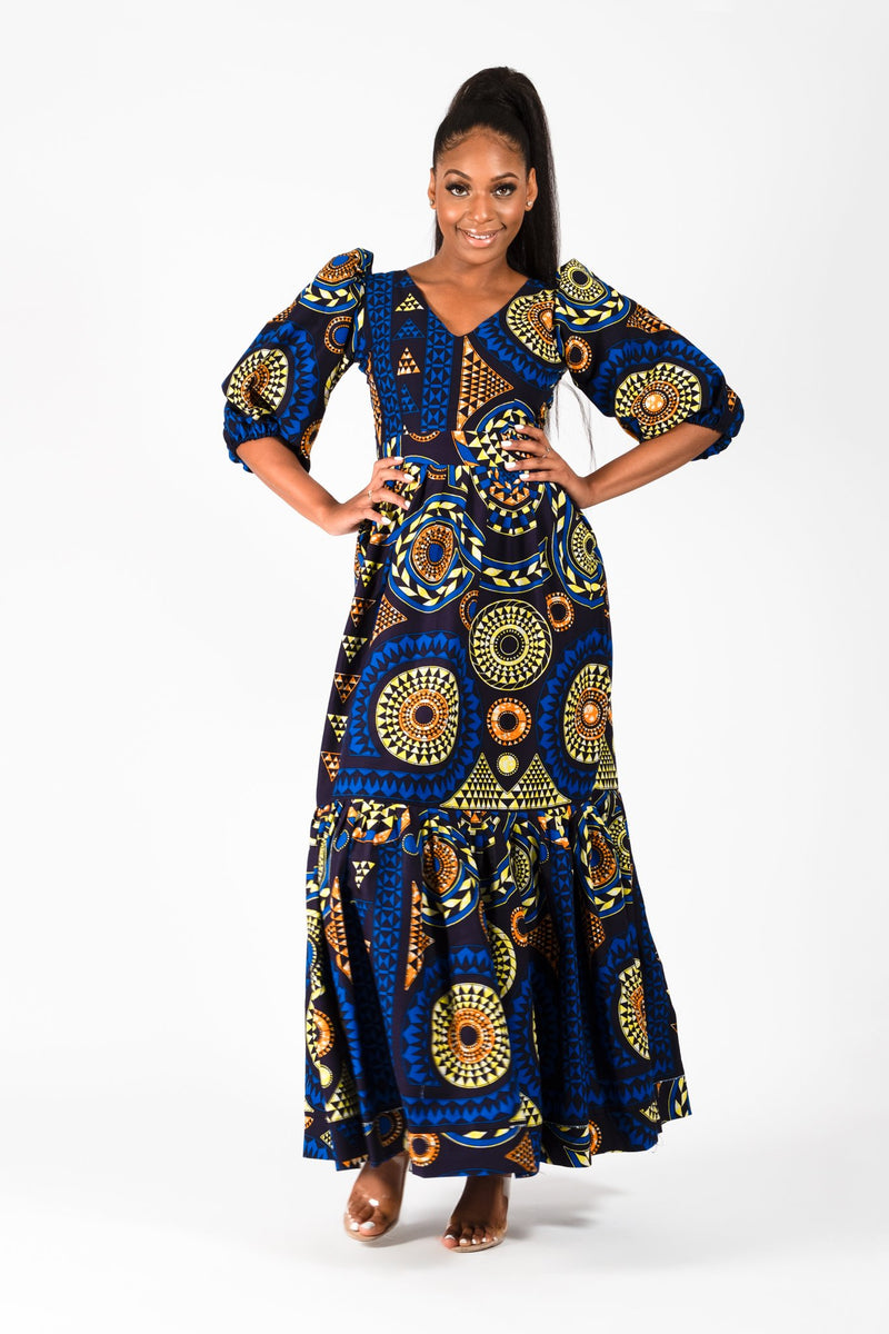 KUMI AFRICAN PRINT MAXI DRESS