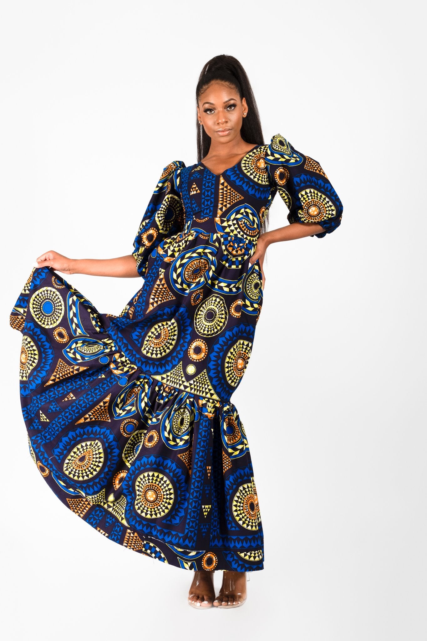 KUMI AFRICAN PRINT MAXI DRESS