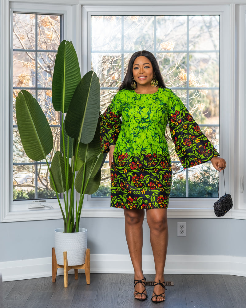 MABEL AFRICAN PRINT ANKARA SHIFT DRESS
